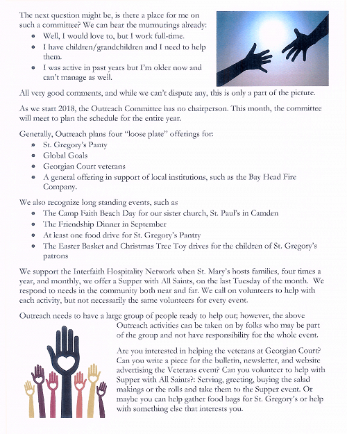 Second page of Outreach Letter